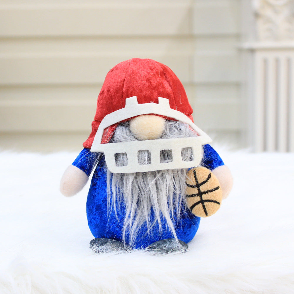 Round Rugby Cap Sport Gnome