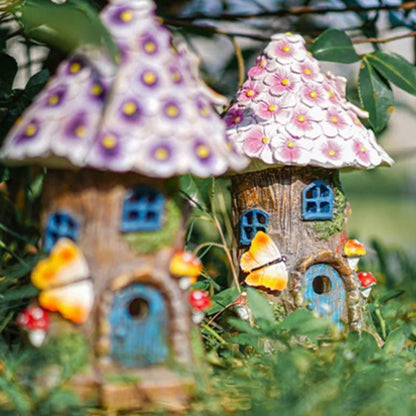 🧚‍Solar Resin Fairy Flower House Lamp Courtyard Decoration💖
