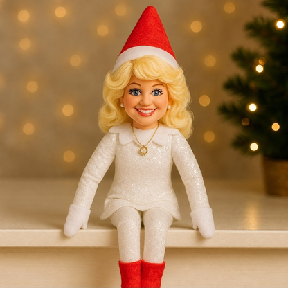 D* P On A Stoop Christmas Elf Doll