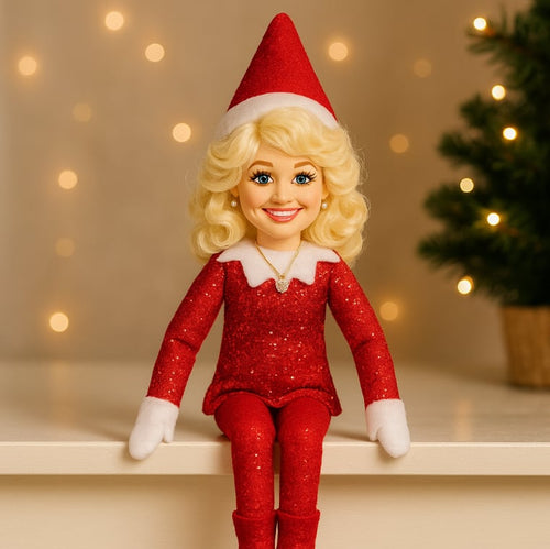 D* P On A Stoop Christmas Elf Doll