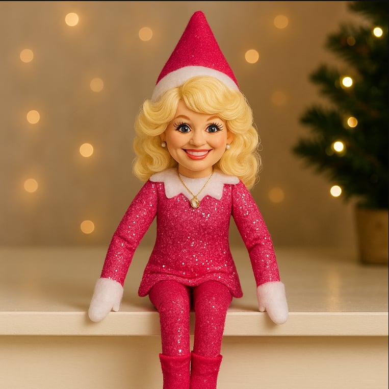 D* P On A Stoop Christmas Elf Doll