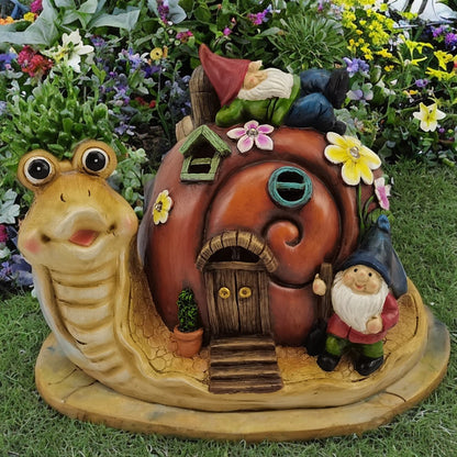 Solar Snail Statue Light