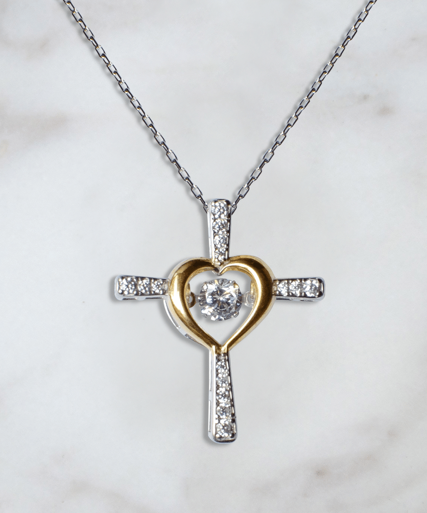Cross Dancing Necklace With Message Card