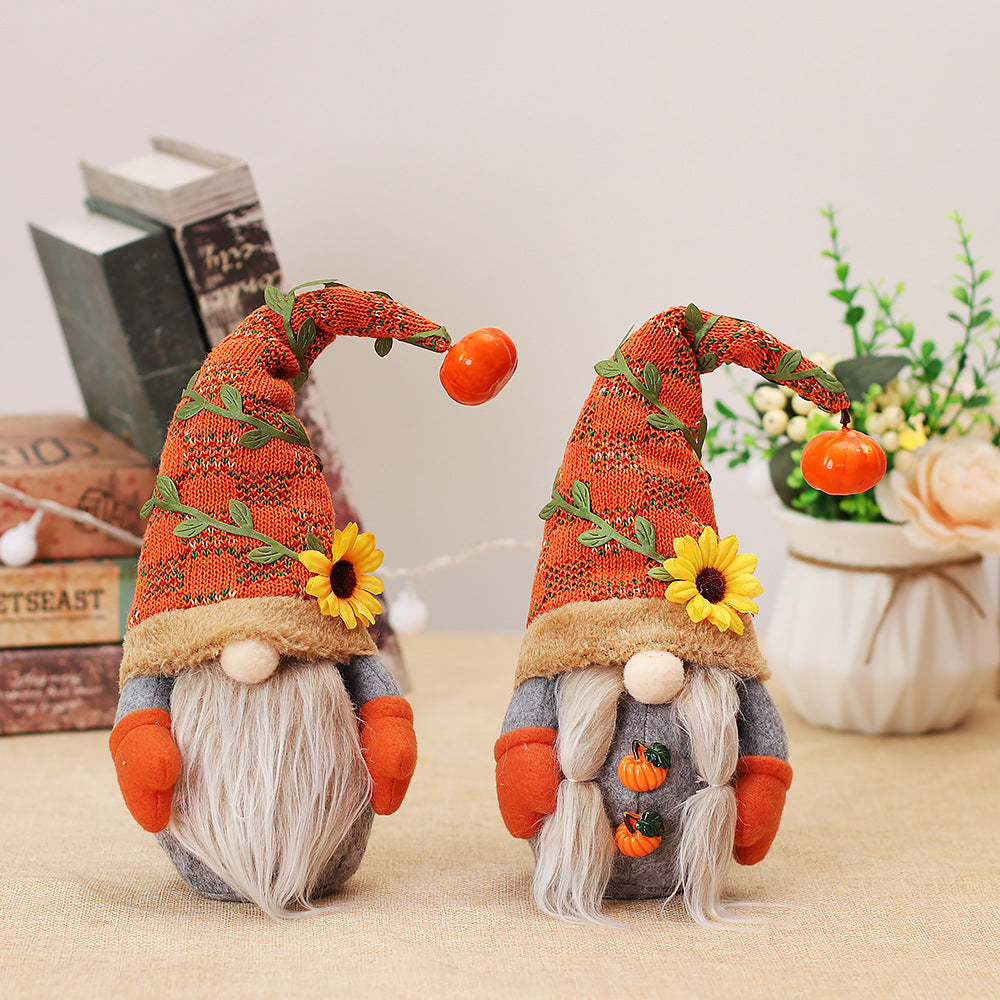 Orange Pumpkin Gnome