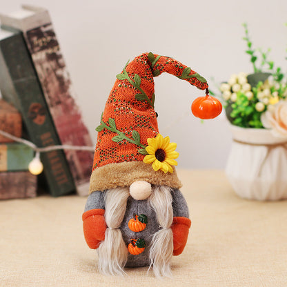Orange Pumpkin Gnome