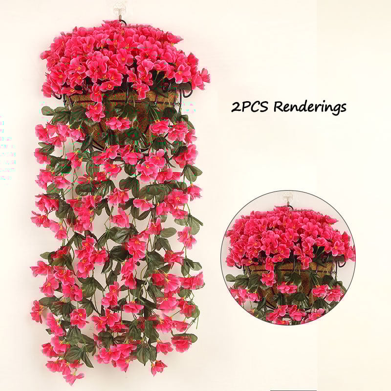 Simulated Violet Wall Hanging Flower Vine