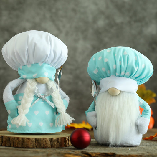 Lovely Blue Chef Gnome