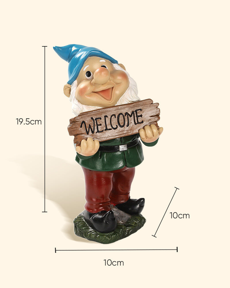 Garden Gnome Statue gnome welcome sign