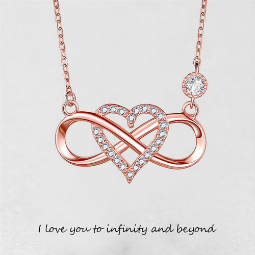 ''I Love You To Infinity And Beyond '' Infinity Love Necklace