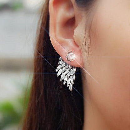 '' I Will Be Always Here With You '' Angel Wing Earrings