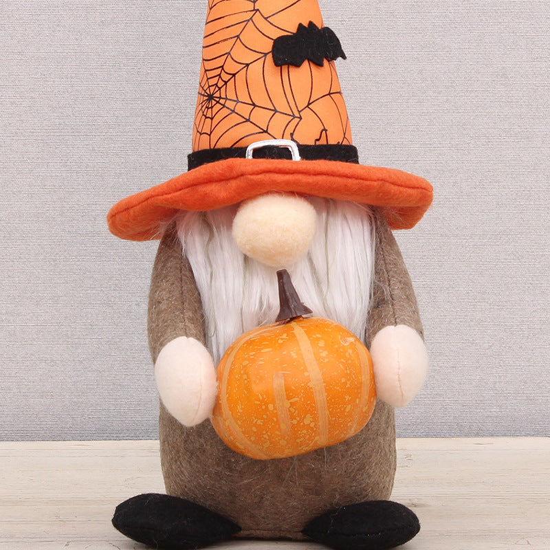 Halloween Pumpkin Bat Gnome