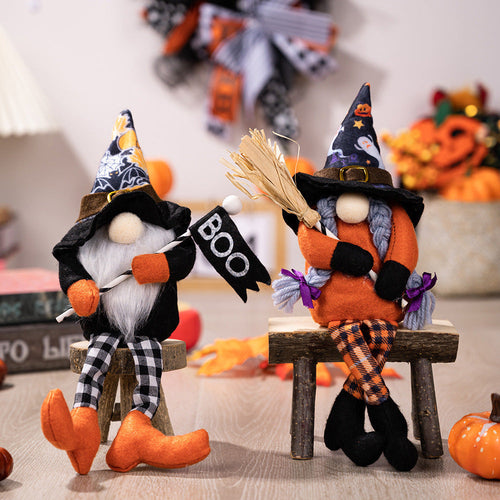 Halloween Witch Hat Leggy Gnome