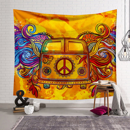 🎁Peace Bus Style Wall Hanging Blanket ( 49% OFF Today )