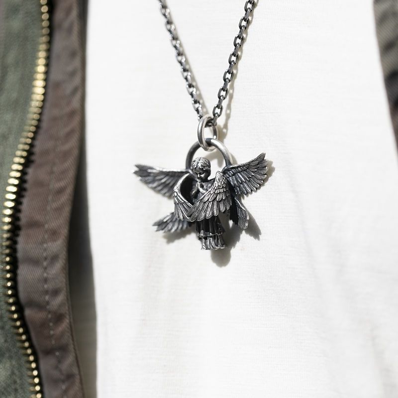 ''I Will Be Always Here With You '' Seraph Angel Pendant Necklace Amulet