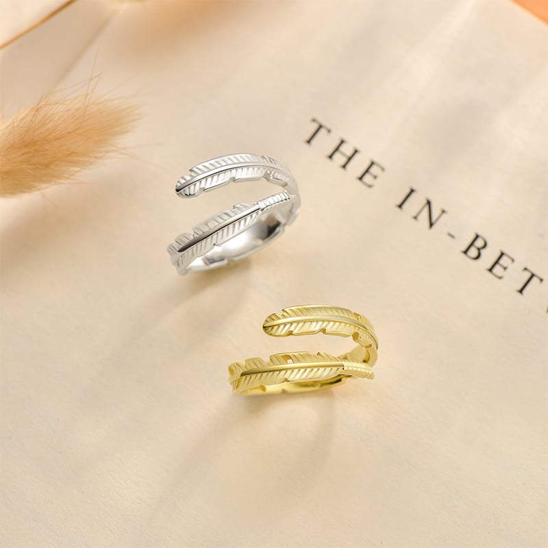 '' I Will Be Always Here With You '' Plume Ring
