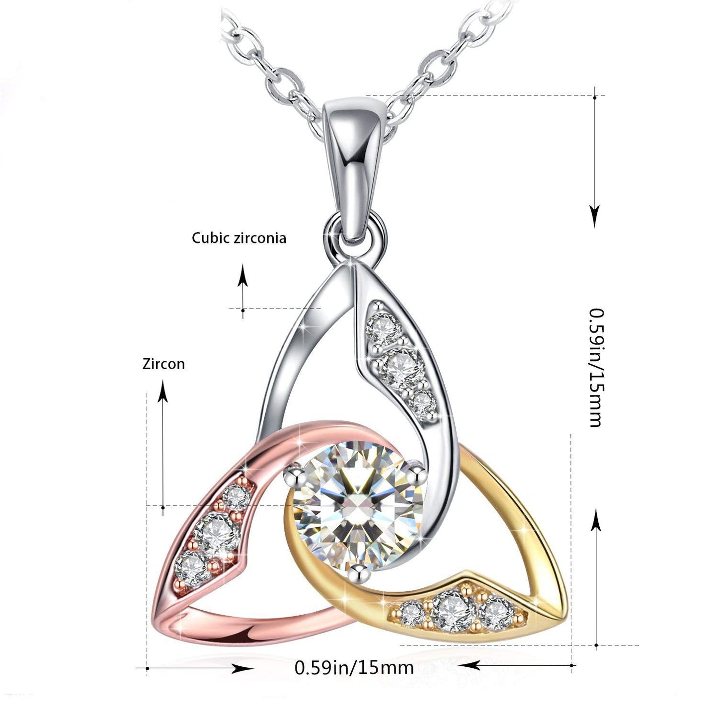 '' I Love You To Infinity And Beyond '' Celtic Love Necklace