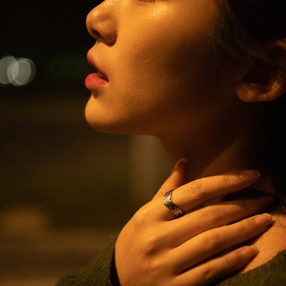 '' I Will Be Always Here With You '' Angel Wing Ring