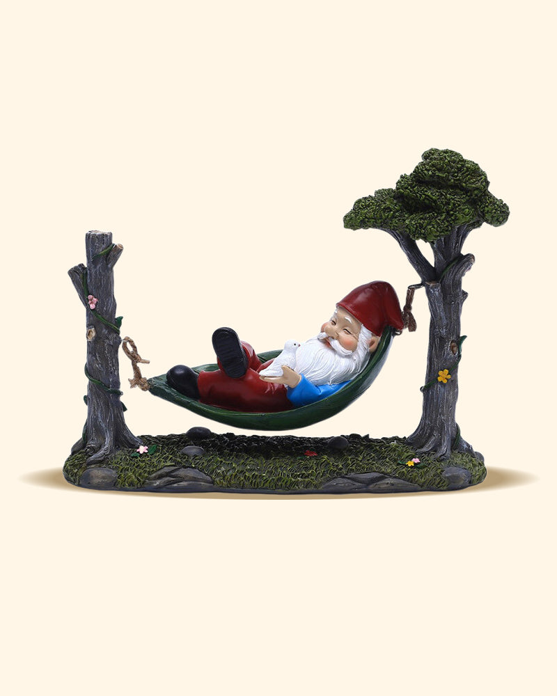 Garden Gnome Hammock Figurines