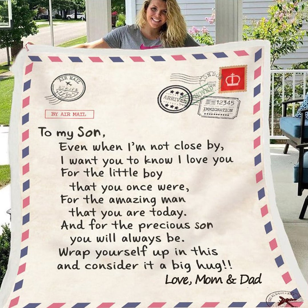 🎁Son's Gift - Letter Blanket- Sweet Words To My Son (49% OFF TODAY)