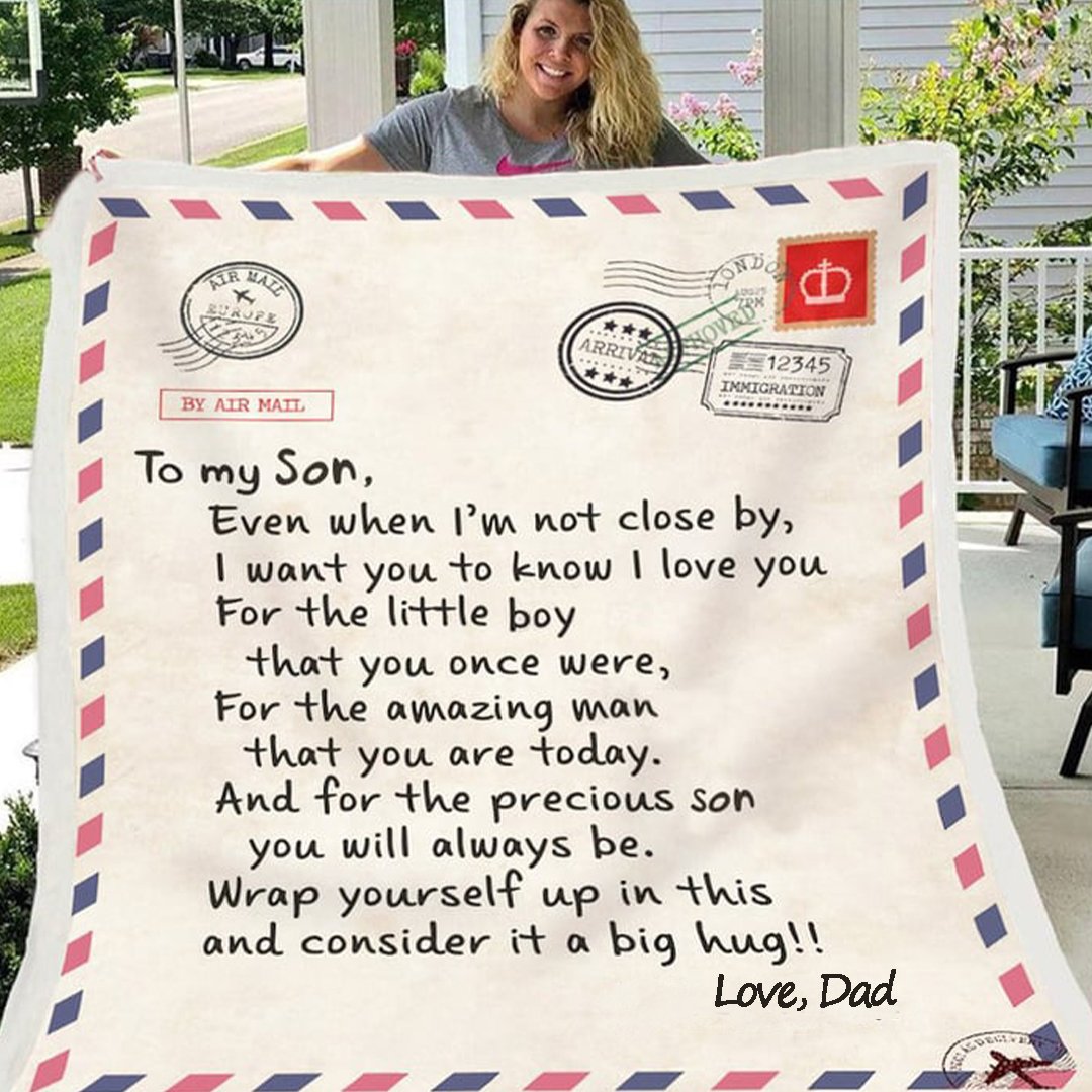 🎁Son's Gift - Letter Blanket- Sweet Words To My Son (49% OFF TODAY)