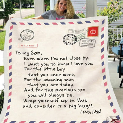 🎁Son's Gift - Letter Blanket- Sweet Words To My Son (49% OFF TODAY)