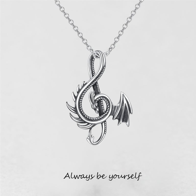 '' Always Be Yourself '' Dragon Necklace