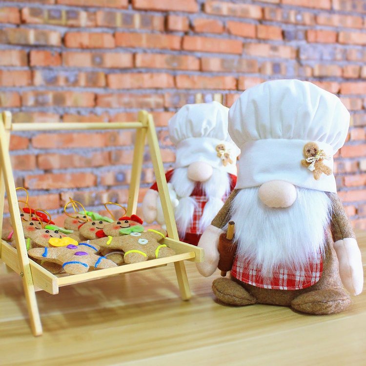 Gingerbread Man Chef Gnome