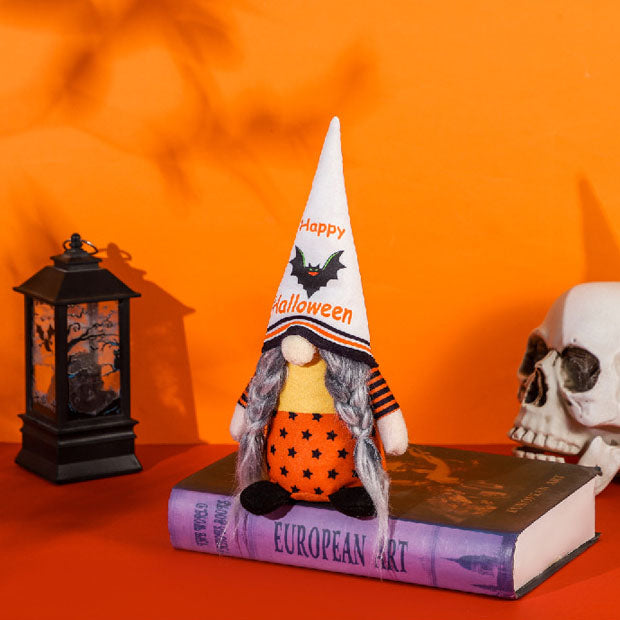 Halloween Pumpkin Bat Gnome