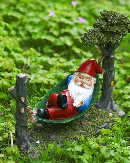 Garden Gnome Hammock Figurines