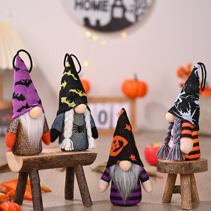 4 Pcs Halloween Lighted Hanging Gnomes