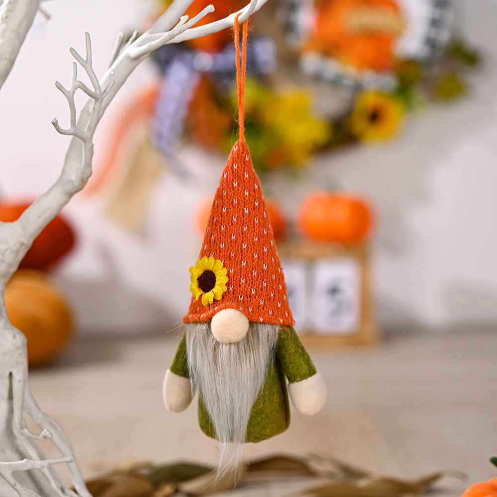 4 Pcs Sunflower Lighted Hanging Gnomes