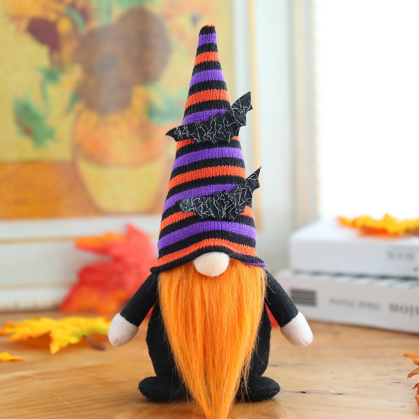 Halloween Striped Hat Gnome