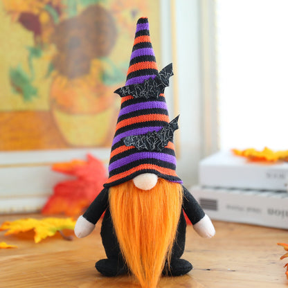 Halloween Striped Hat Gnome
