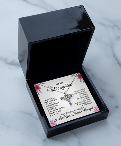 Cross Dancing Necklace With Message Card