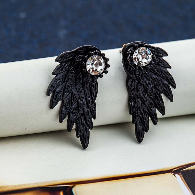 '' I Will Be Always Here With You '' Angel Wing Earrings