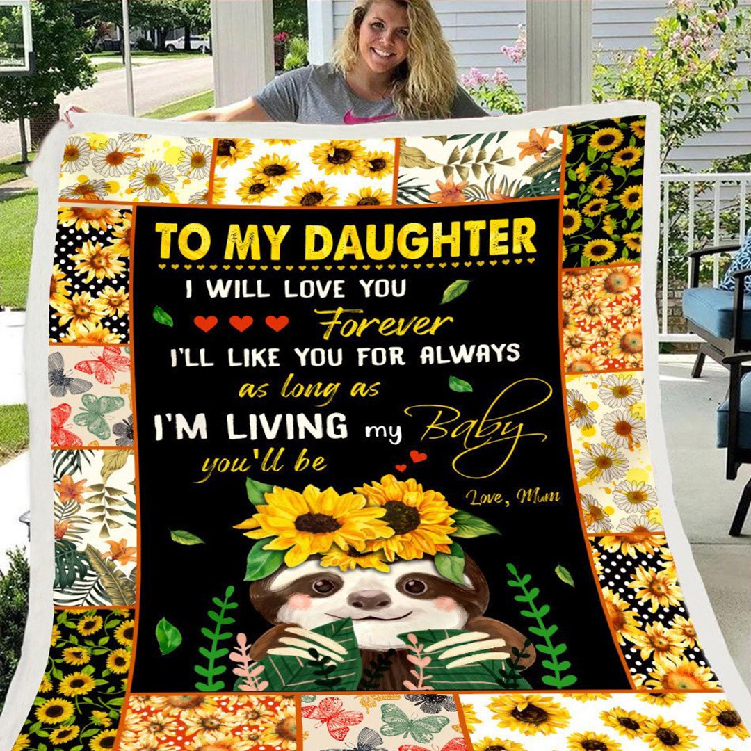 🎁Daughter's Gift - Blanket Gift- Sweet Words To My Daughter- Panda (49% OFF TODAY)