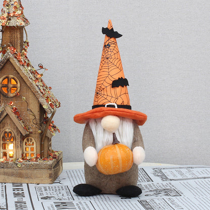 Halloween Pumpkin Bat Gnome