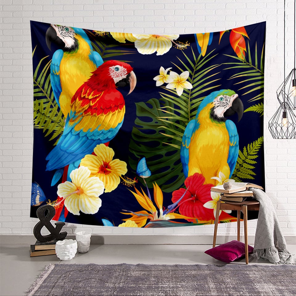 🎁Parrot Style Wall Hanging Blanket ( 49% OFF Today )