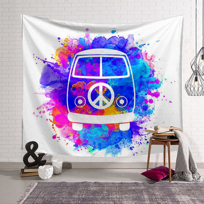 🎁Peace Bus Style Wall Hanging Blanket ( 49% OFF Today )