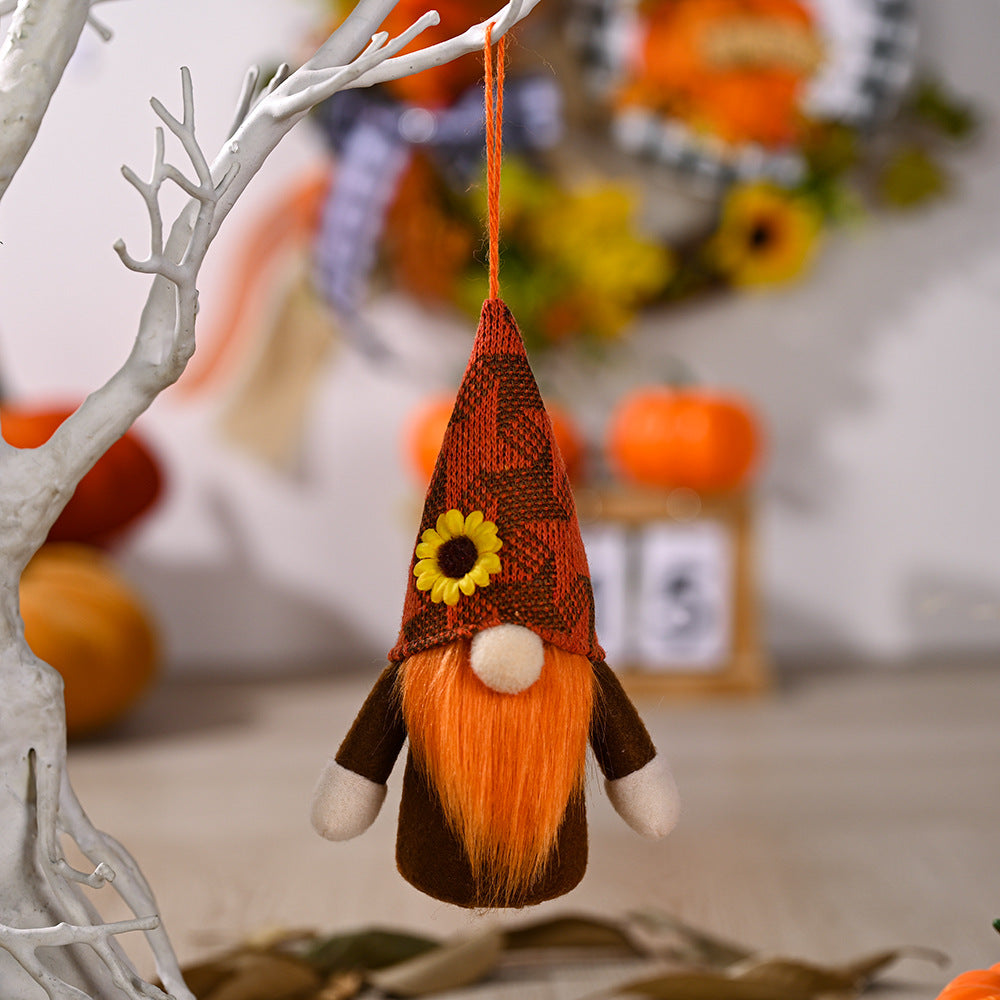 4 Pcs Sunflower Lighted Hanging Gnomes