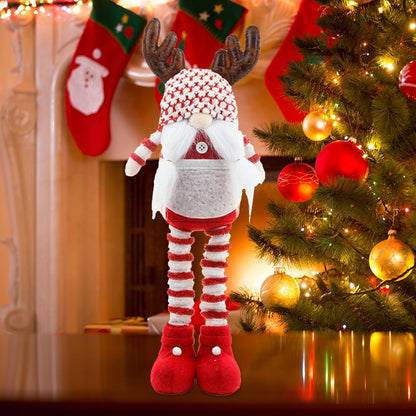 Retractable Spring Legs Reindeer Gnome