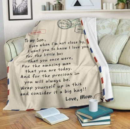 🎁Son's Gift - Letter Blanket- Sweet Words To My Son (49% OFF TODAY)
