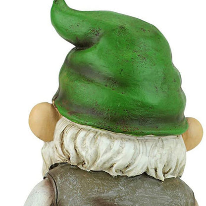 Garden Gnome Statue Resin Fishing Dwarf Elf Figurines Yard Lawn Outdoor
