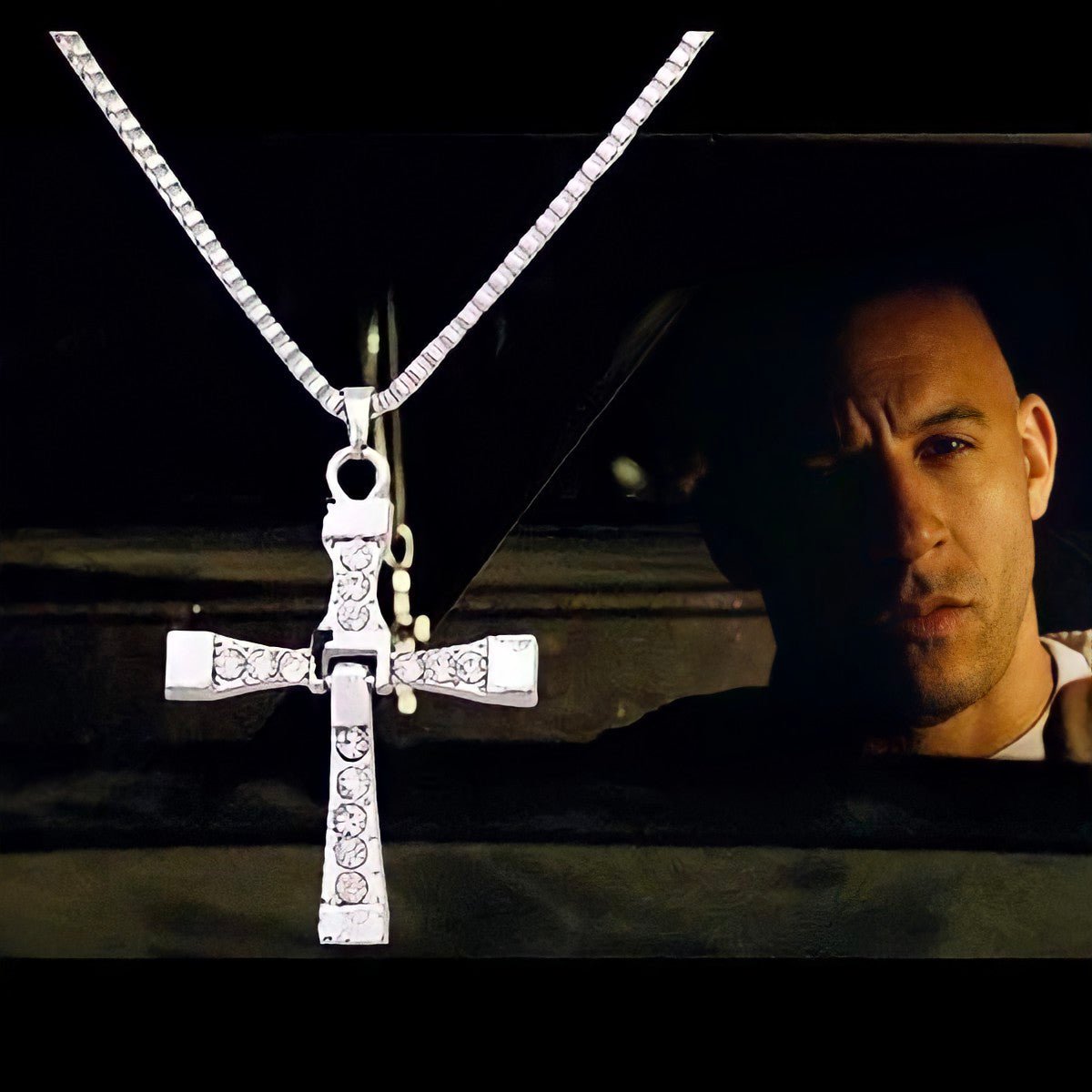 '' Shining like diamonds '' Cross Pendant Necklace