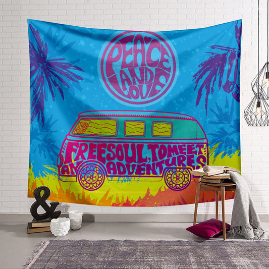 🎁Peace Bus Style Wall Hanging Blanket ( 49% OFF Today )