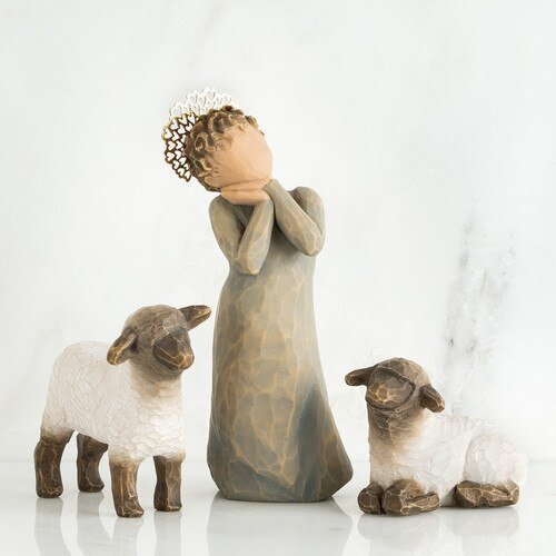 Little Shepherdess Little Shepherds Nativity Figurines