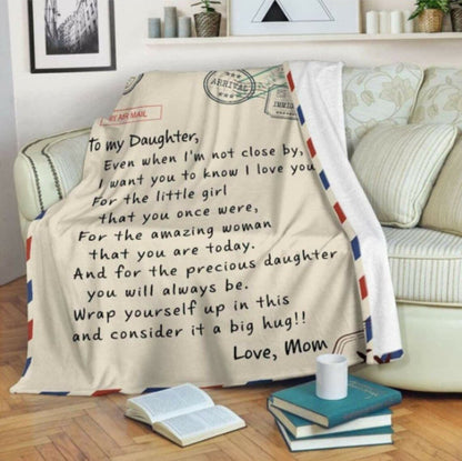 🎁Daughter's Gift - Letter Blanket Gift- Sweet Words To My Daughter (49% OFF TODAY)