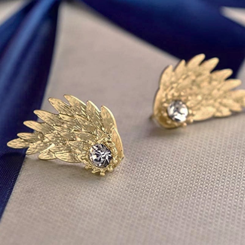 '' I Will Be Always Here With You '' Angel Wing Earrings