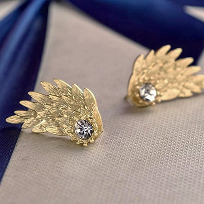 '' I Will Be Always Here With You '' Angel Wing Earrings