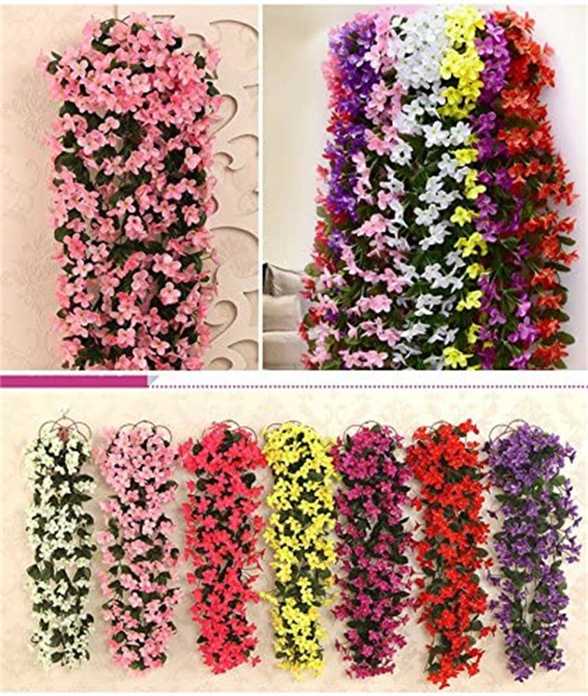 Simulated Violet Wall Hanging Flower Vine